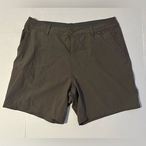 AFTCO Men's Dark Brown Flat Front Shorts